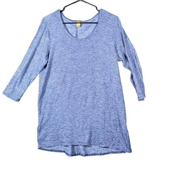 Eddie Bauer Womens Dress Blue Half Sleeve Round Neck Travex Stretch Large - Picture 1 of 10